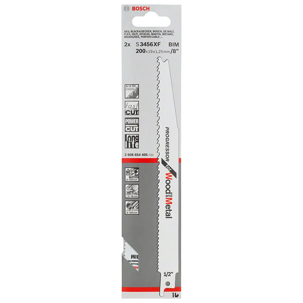 Lâmina de serra sabre Bosch Progressor for Wood and Metal 2U