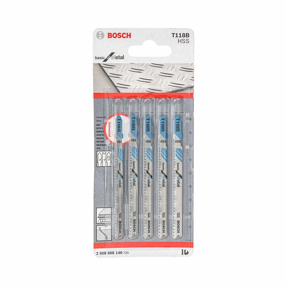 Lâmina serra tico-tico Bosch T118B Basic for metal 5pçs