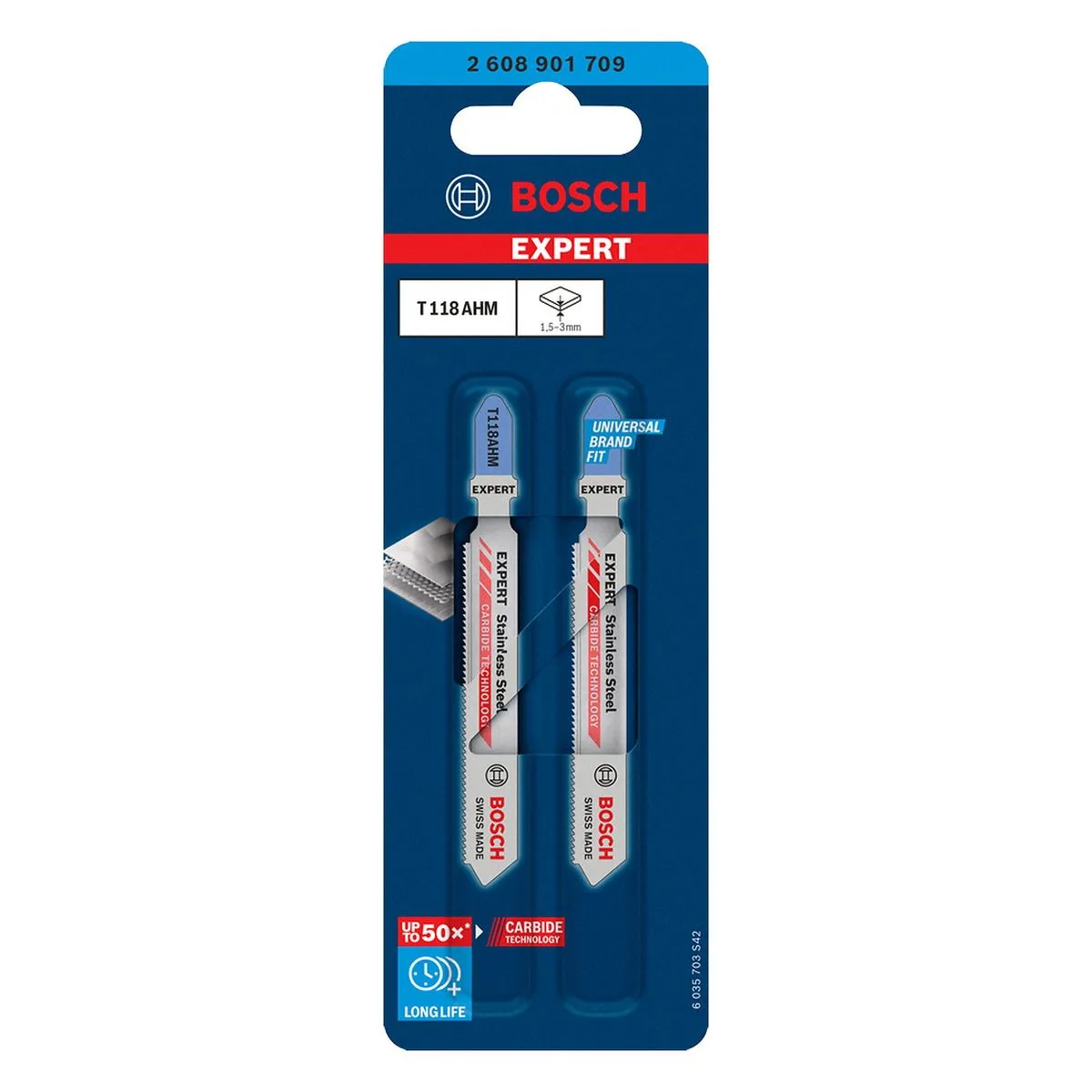 Lâmina serra ticotico Bosch EXPERT Stainless Steel T118AHM 2pçs