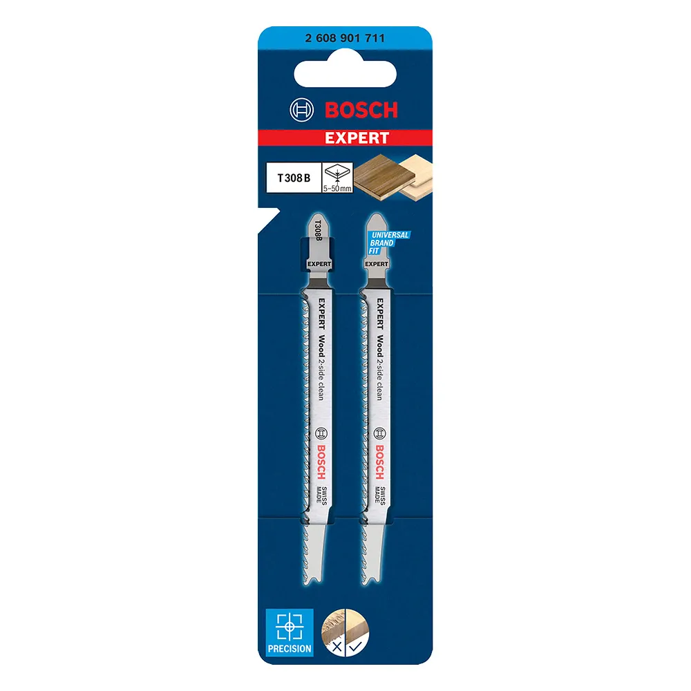 Lâmina serra ticotico Bosch EXPERT Wood 2-SideClean T308B 2pçs