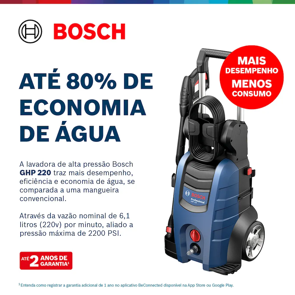 Lavadora de Alta Pressão Bosch GHP 220 2200 PSI 2100W 220V