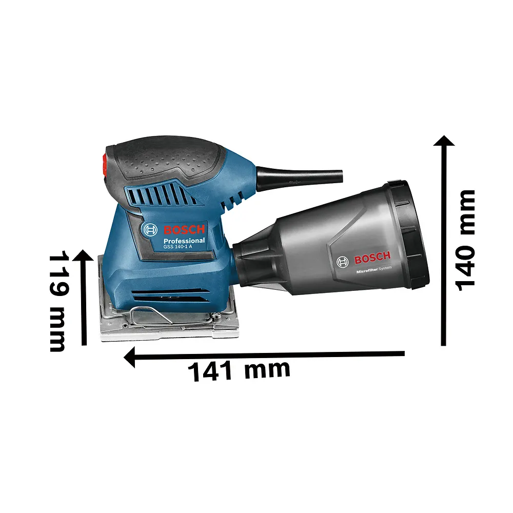 Lixadeira Orbital de Palma Bosch GSS 140-1A 180W 3 lixas