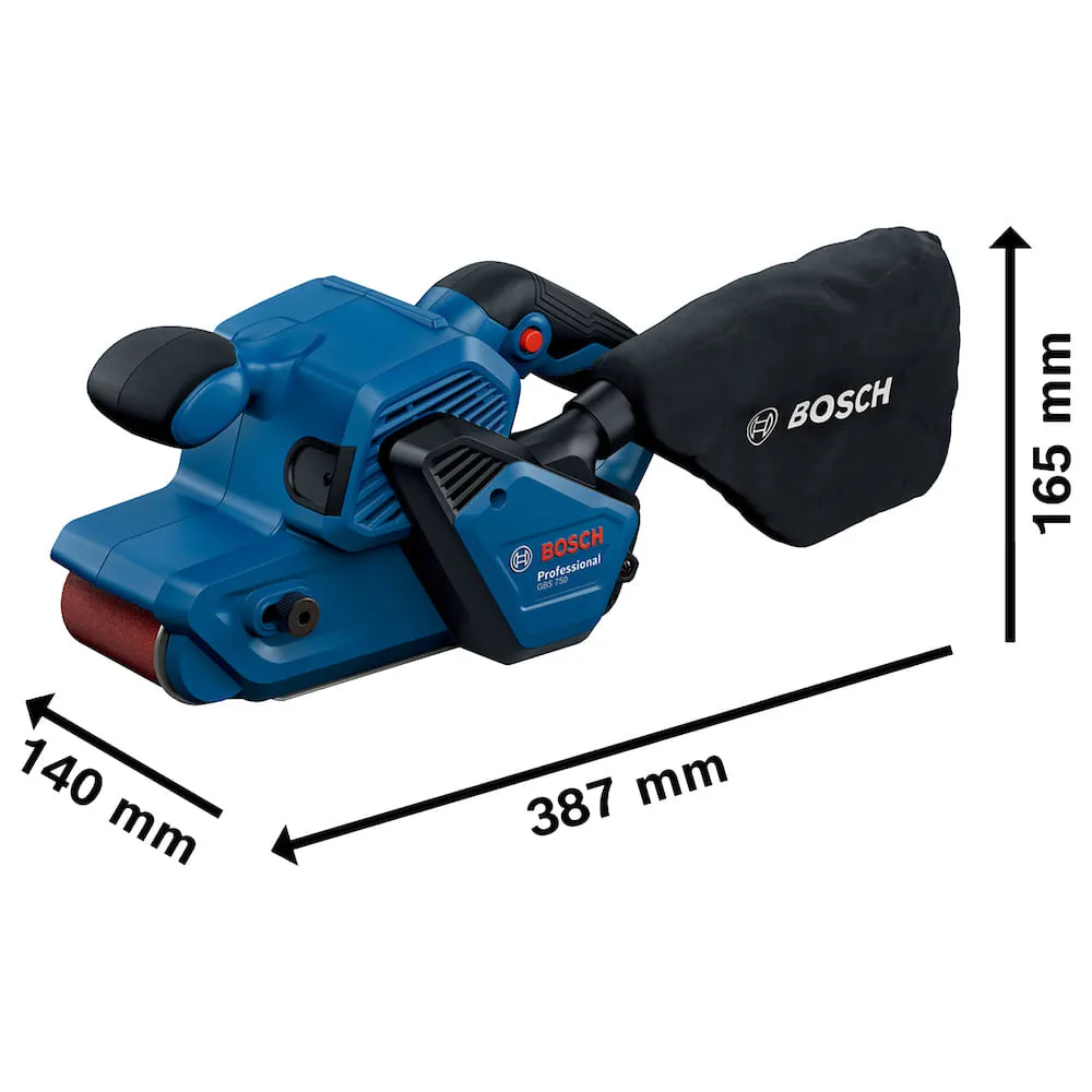 Lixadeira de cinta Bosch GBS 750 850W com coletor de pó