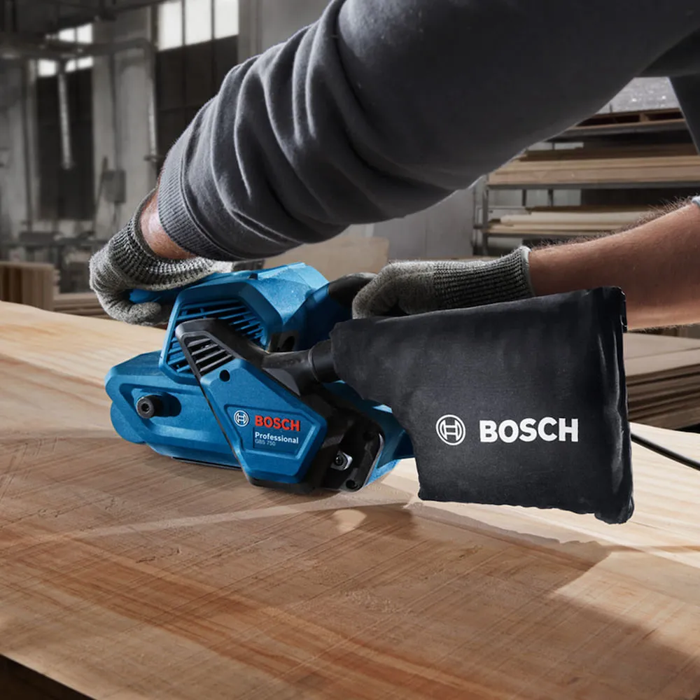 Lixadeira de cinta Bosch GBS 750 850W com coletor de pó