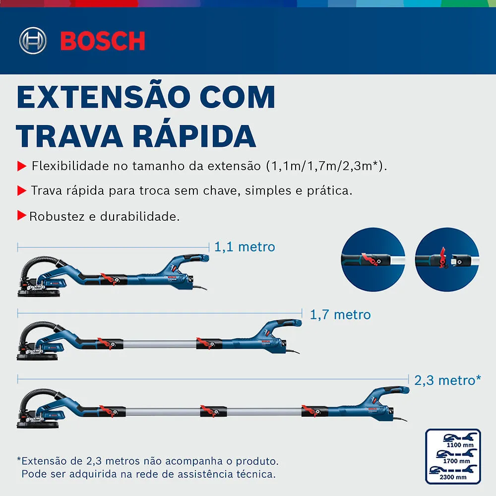 Lixadeira de parede GTR 550 Bosch, 550W, em maleta