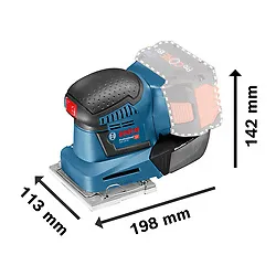 Lixadeira orbital Bosch GSS 18V-10, 2 lixas, Sem bateria