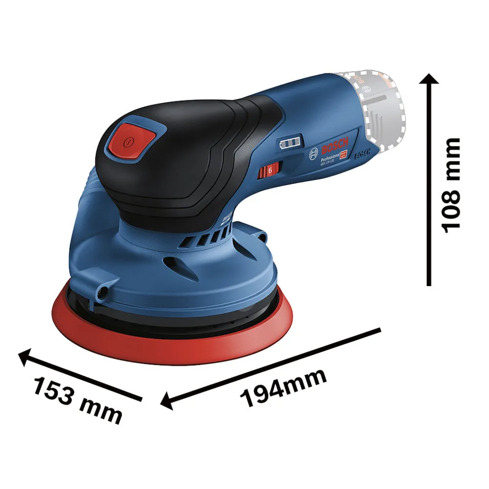 Lixadeira roto orbital Bosch GEX 12V-125 Brushless Sem bateria