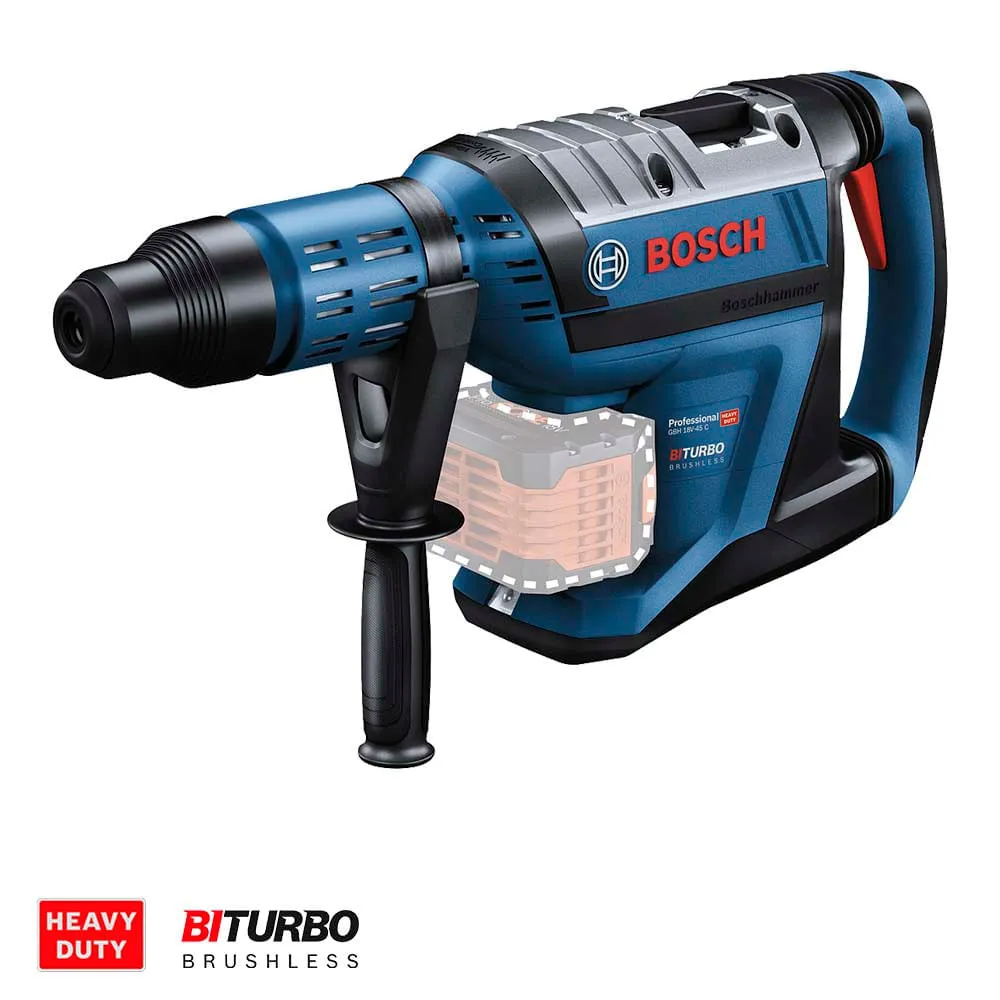 Martelete Bosch GBH 18V-45 C BITURBO Brushless em maleta Sem bateria