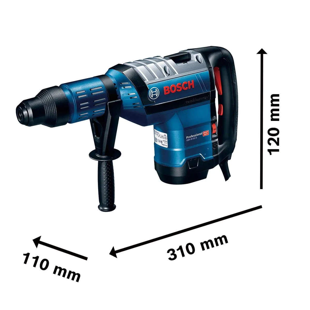Martelete demolidor Bosch GBH 8-45D 220V, em maleta