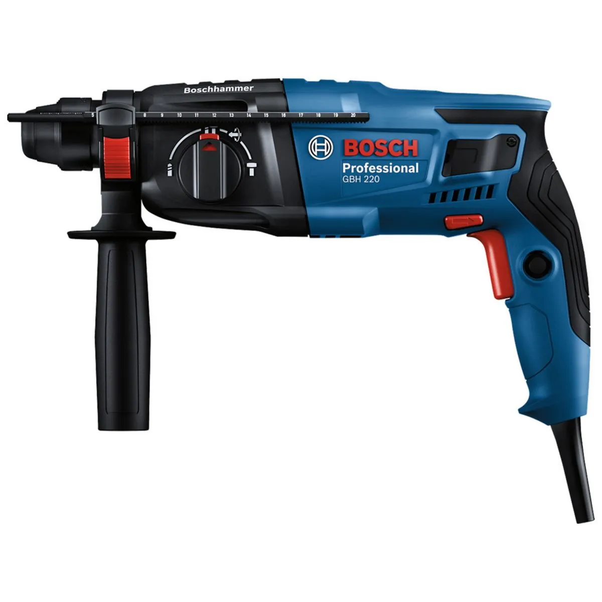 Martelo rompedor Bosch GBH 220 720W em maleta