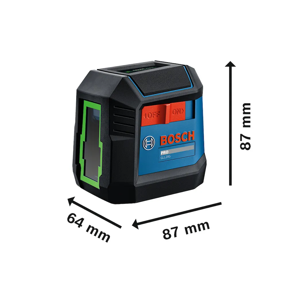 Nível Laser de linhas verdes Bosch GLL2XG LI + BT120