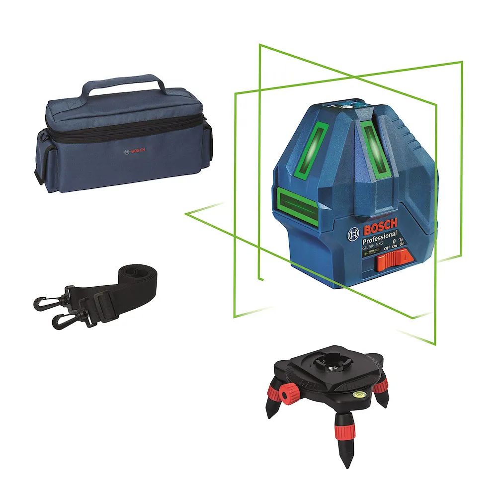 Nível a Laser de Linhas Verdes Bosch GLL 50-15 XG com tripé