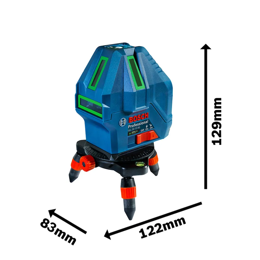 Nível a Laser de Linhas Verdes Bosch GLL 50-15 XG com tripé