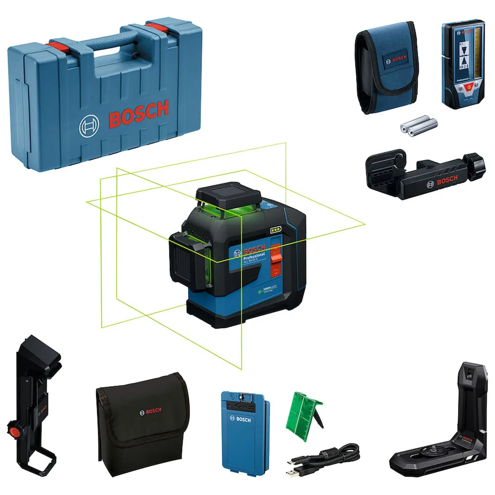 Nível a laser Bosch GLL 80-33 G LI + LR7 + Maleta
