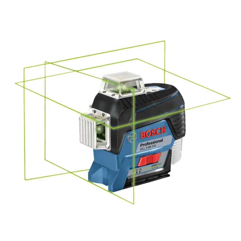 Nível a laser de linhas verdes Bosch GLL 3-80 CG, maleta
