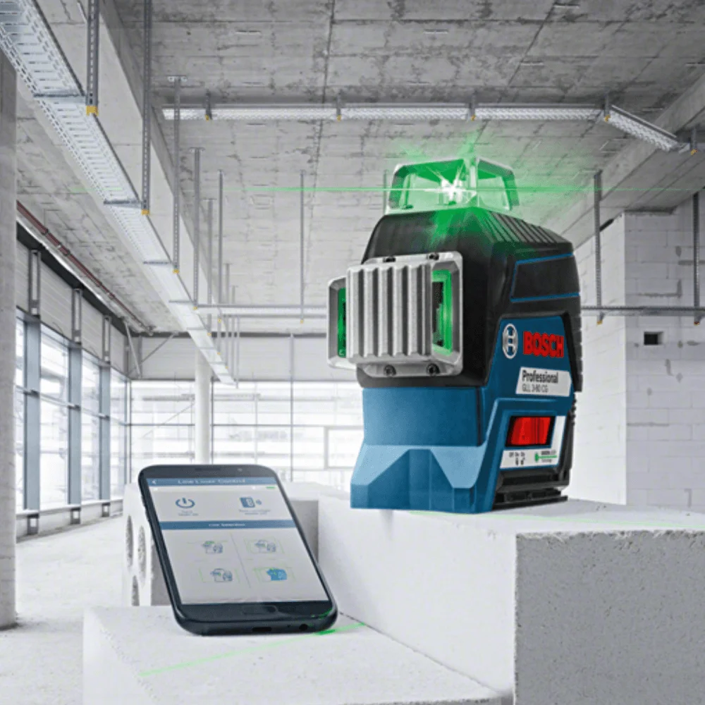 Nível a laser de linhas verdes Bosch GLL 3-80 CG, maleta
