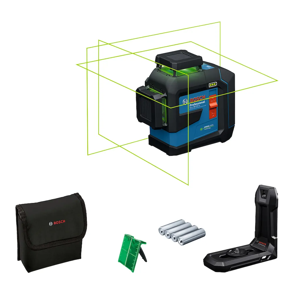 Nível a laser de linhas verdes Bosch GLL 80-33 G