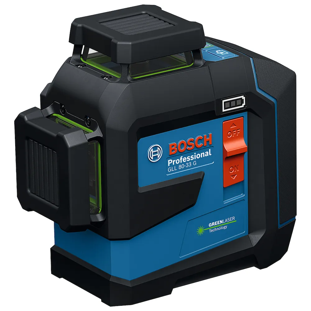 Nível a laser de linhas verdes Bosch GLL 80-33 G