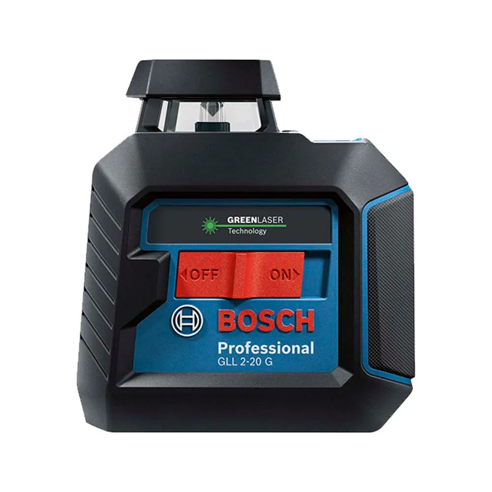 Nível a laser verde de linhas cruzadas Bosch GLL 2-20G 10m