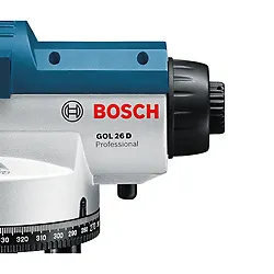 Nível óptico Bosch GOL 26 D, zoom de 26x, em maleta