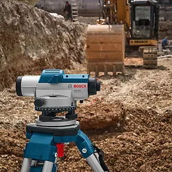 Nível óptico Bosch GOL 26 D, zoom de 26x, em maleta