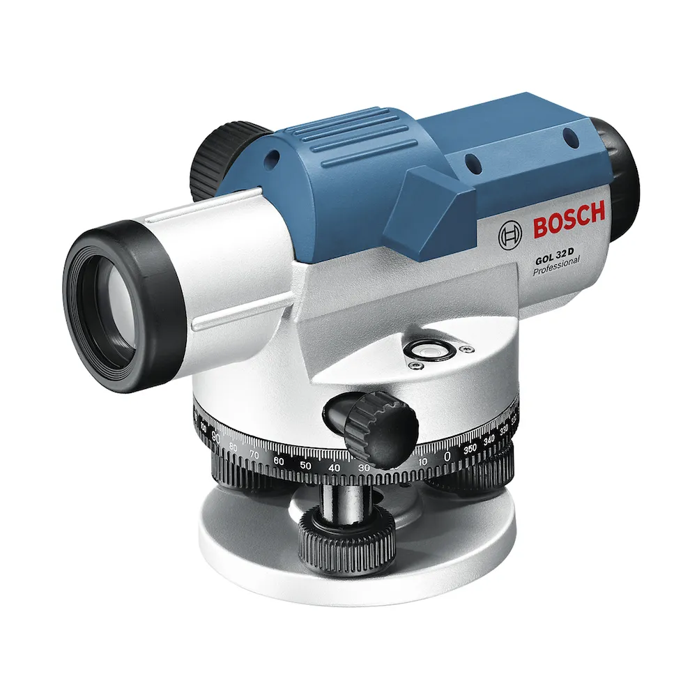 Nível óptico Bosch GOL 32 D, zoom de 32x, em maleta