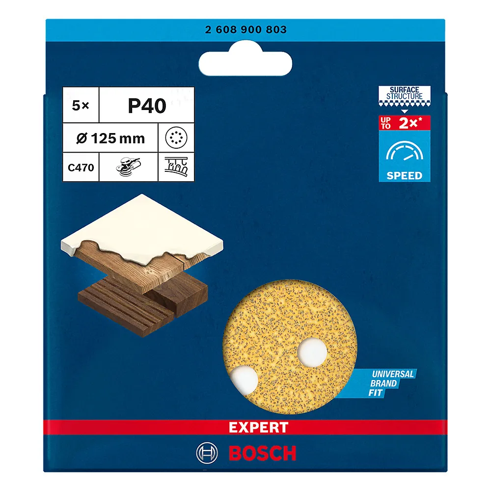 Pacote com 5 Discos de Lixa EXPERT C470; 125mm