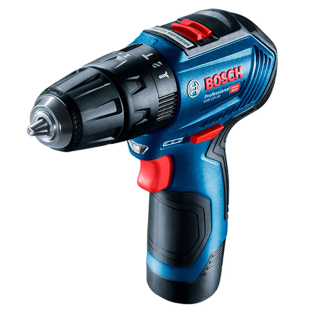 Parafusadeira Furadeira Bosch GSB 12V-30 12V 2 bat e maleta