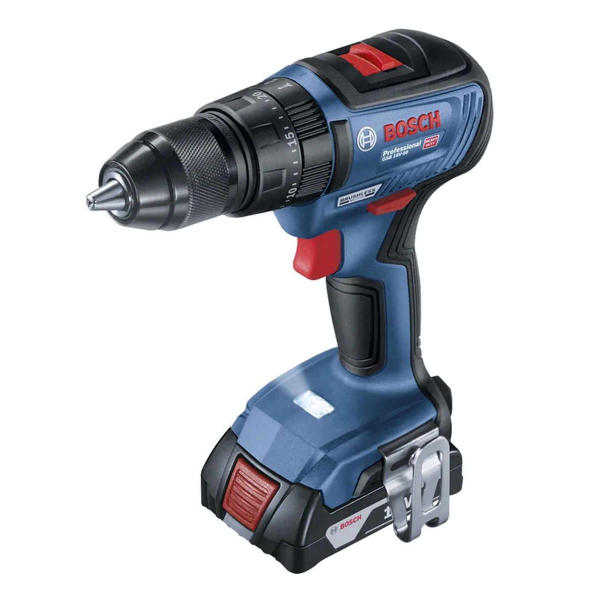 Parafusadeira Furadeira Impacto Bosch GSB 18V-50 2bat + 23AC
