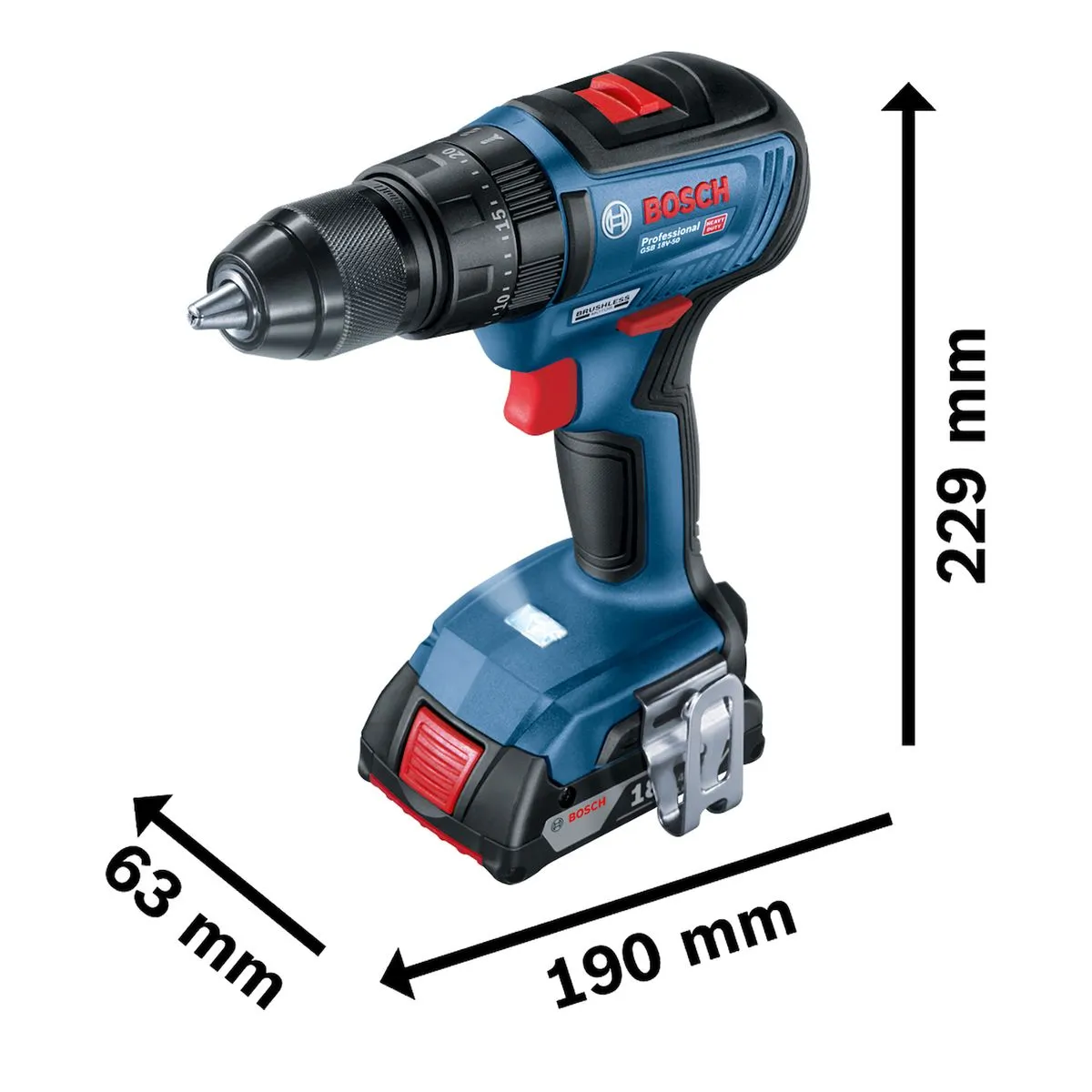 Parafusadeira Furadeira Impacto Bosch GSB 18V-50 2bat + 23AC