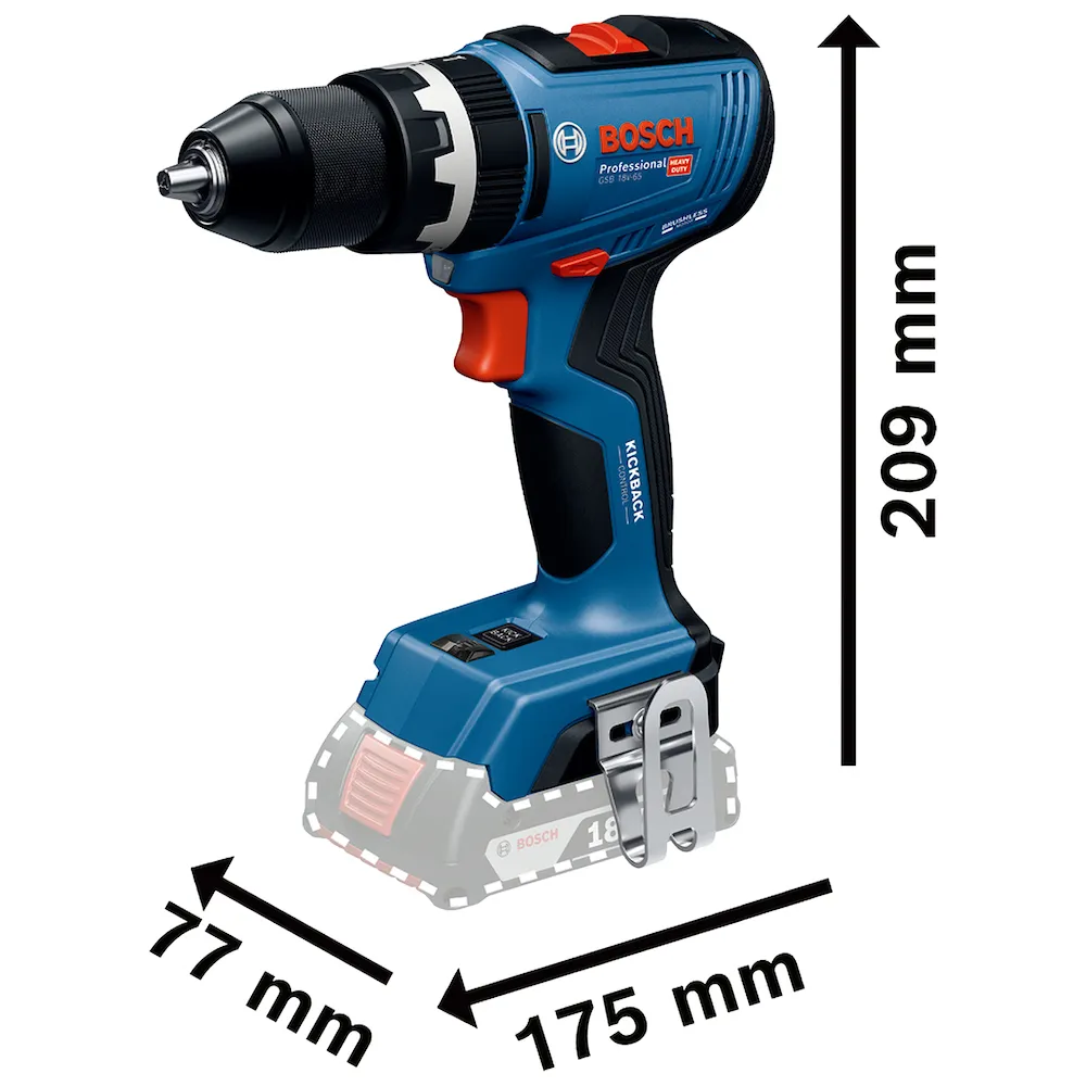 Parafusadeira Furadeira Impacto Bosch GSB 18V-65