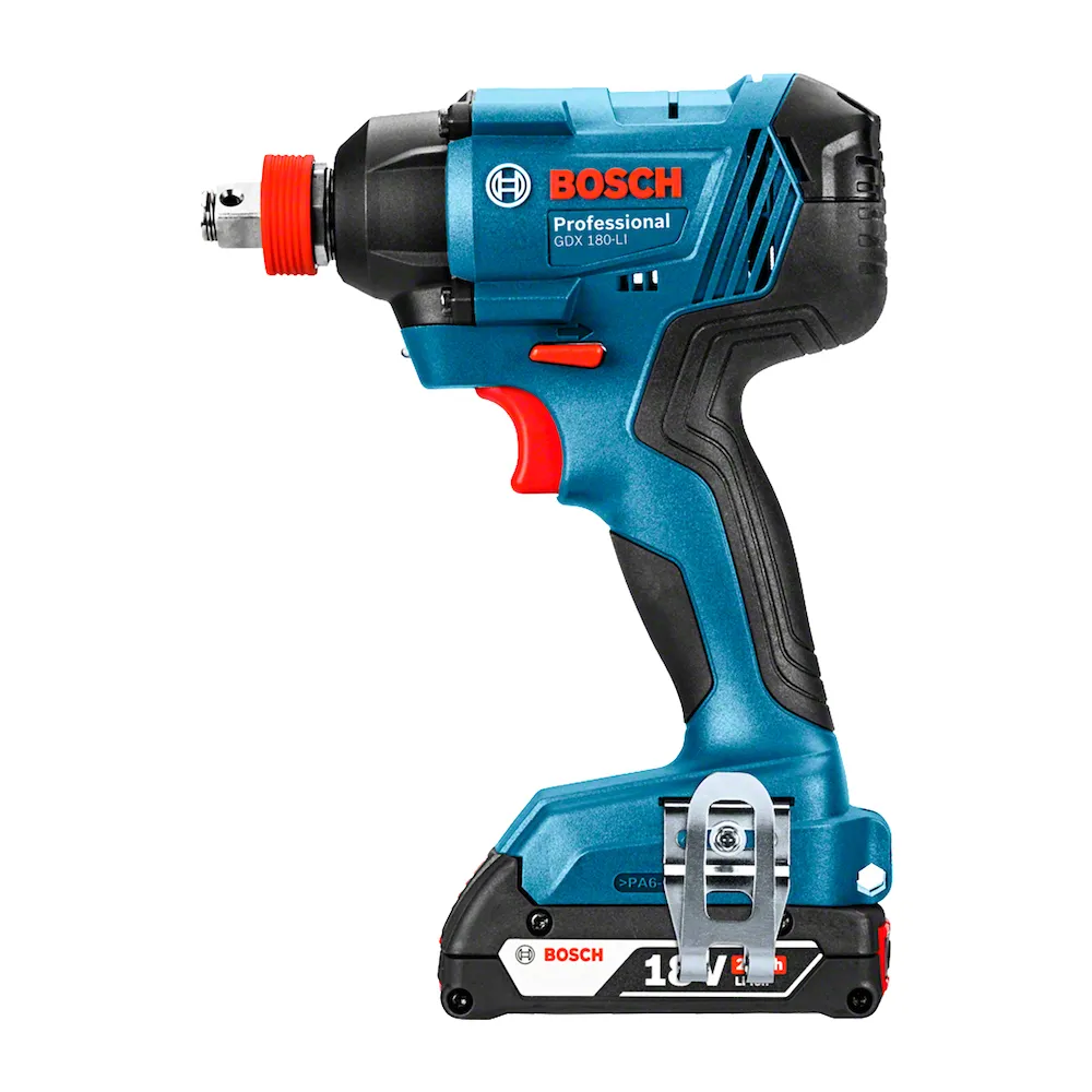 Parafusadeira e chave de impacto Bosch GDX 180-LI, 2 baterias 18V e maleta