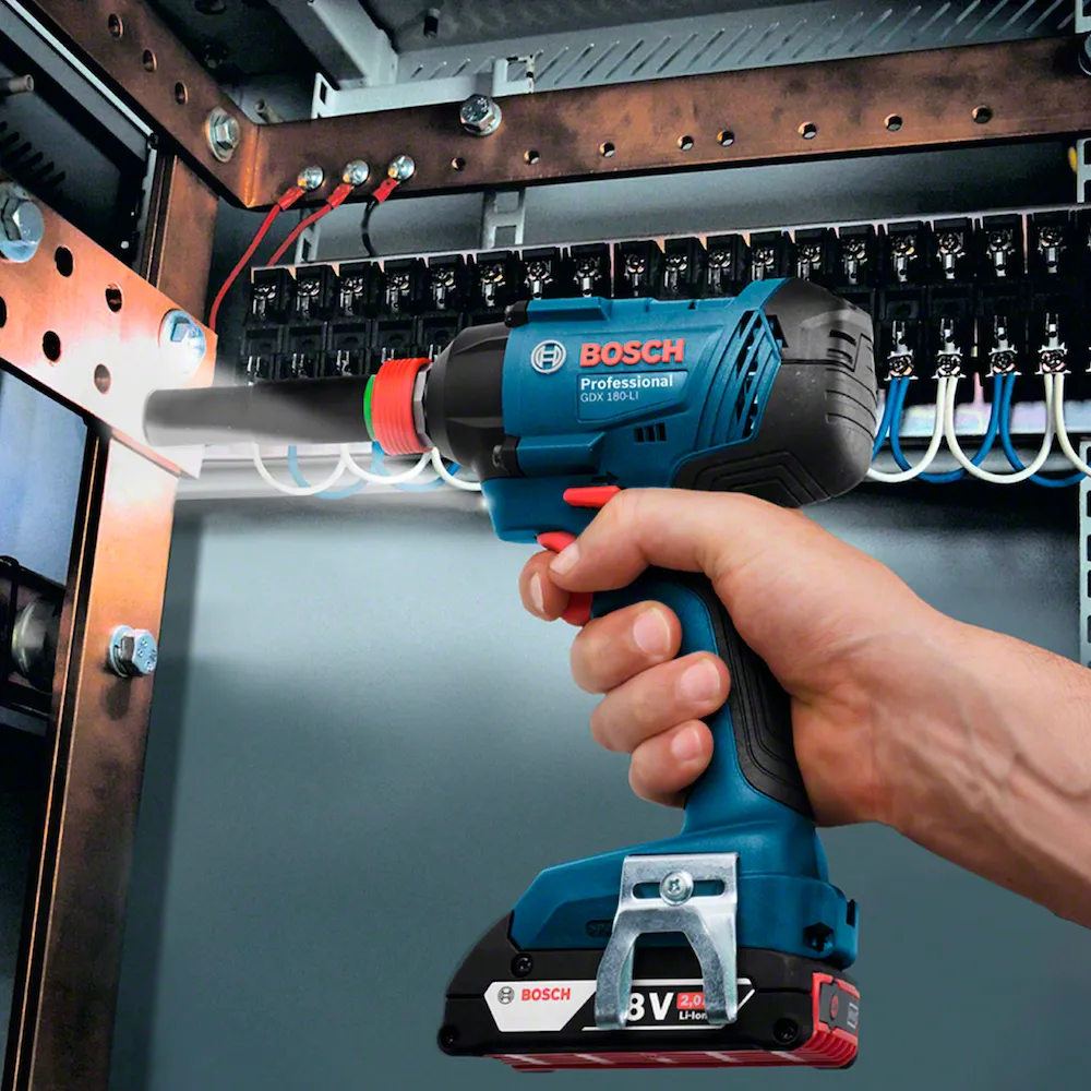 Parafusadeira e chave de impacto Bosch GDX 180-LI, 2 baterias 18V e maleta
