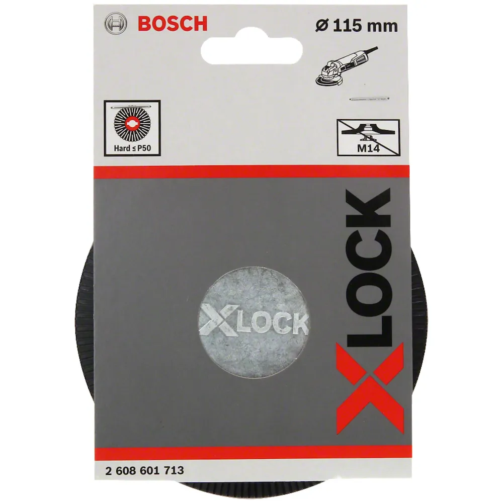 Prato de borracha Bosch X-LOCK p/disco de fibra duro 115mm