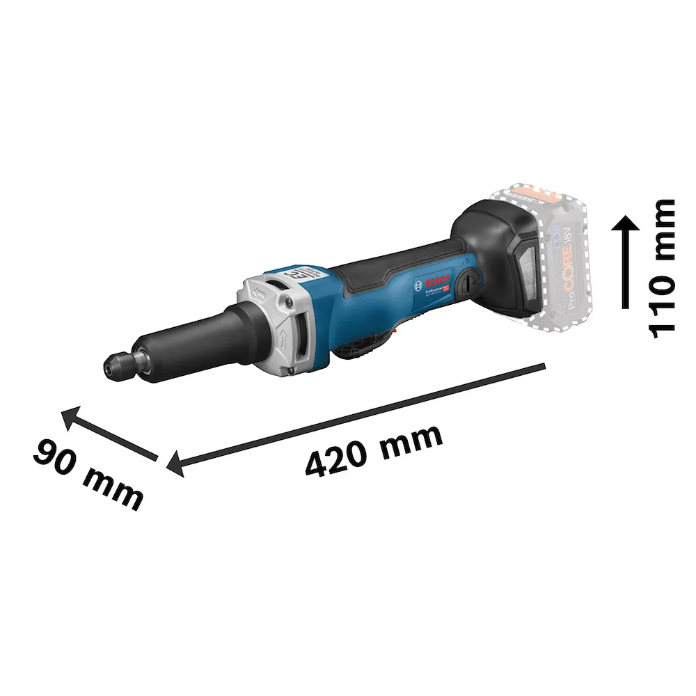 Retífica Bosch GGS 18V-23 PLC em maleta Sem bateria