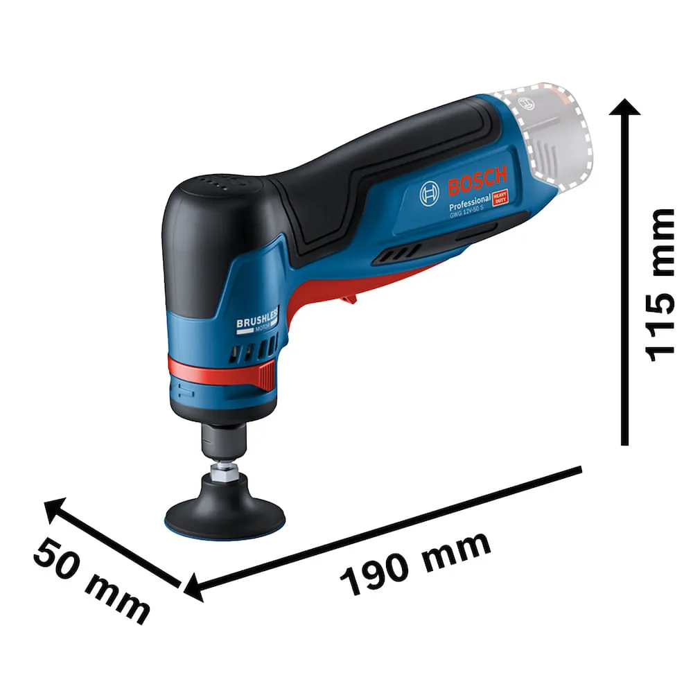 Retífica angular Bosch GWG 12V-50 S 15000rpm Sem bateria