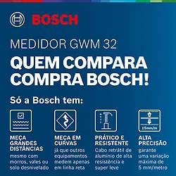Roda de Medição Bosch GWM 32 com bolsa de proteção