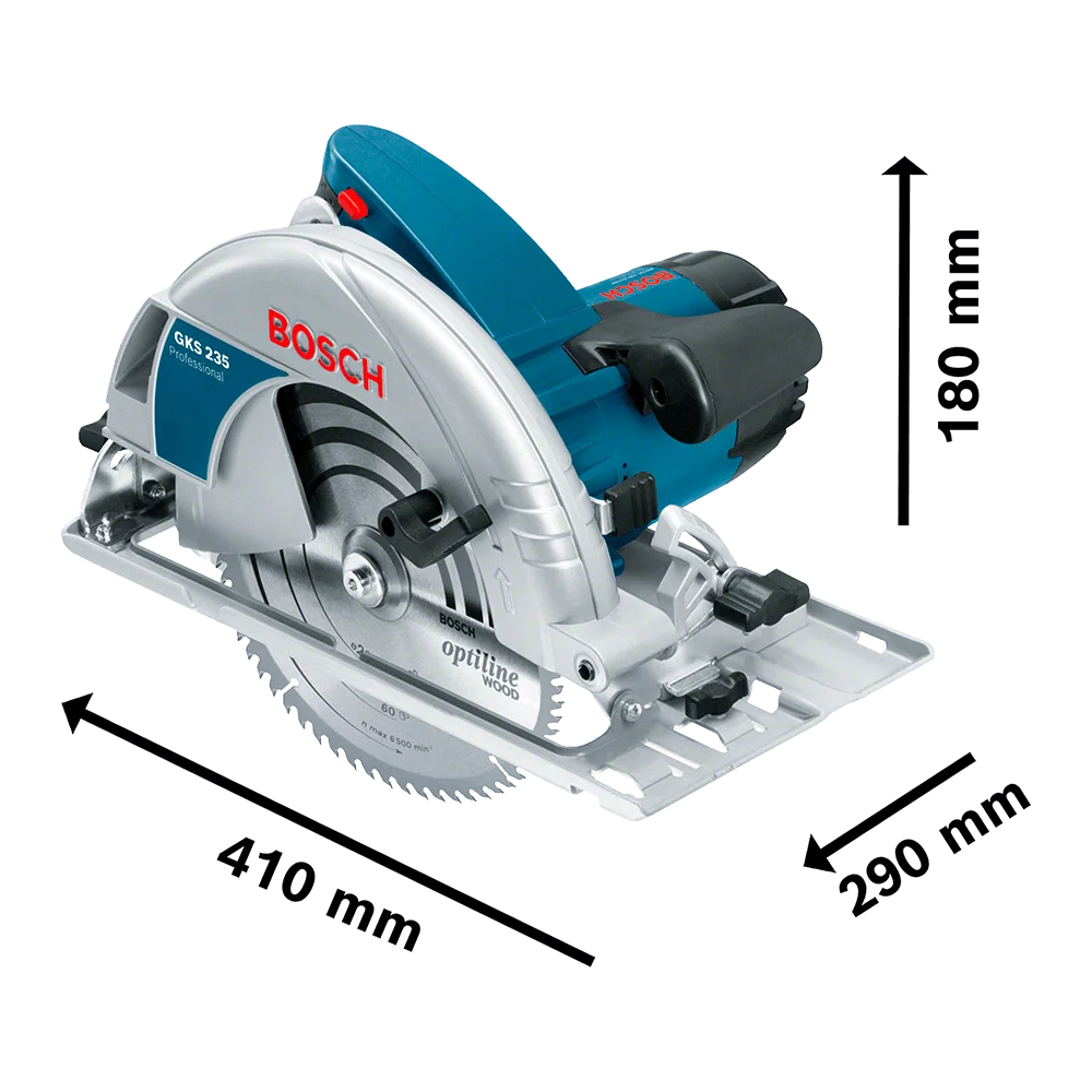 Serra Circular Bosch GKS 235 1700W com 1 Disco e Guia