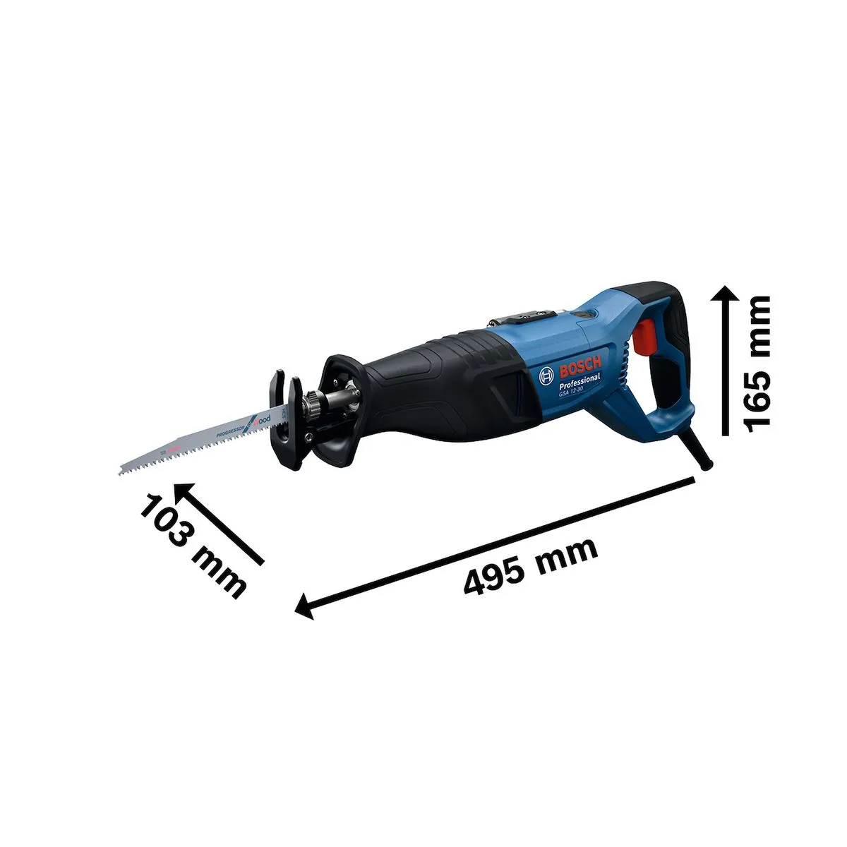 Serra Sabre Bosch GSA 12-30 1200W +2 lâminas e maleta