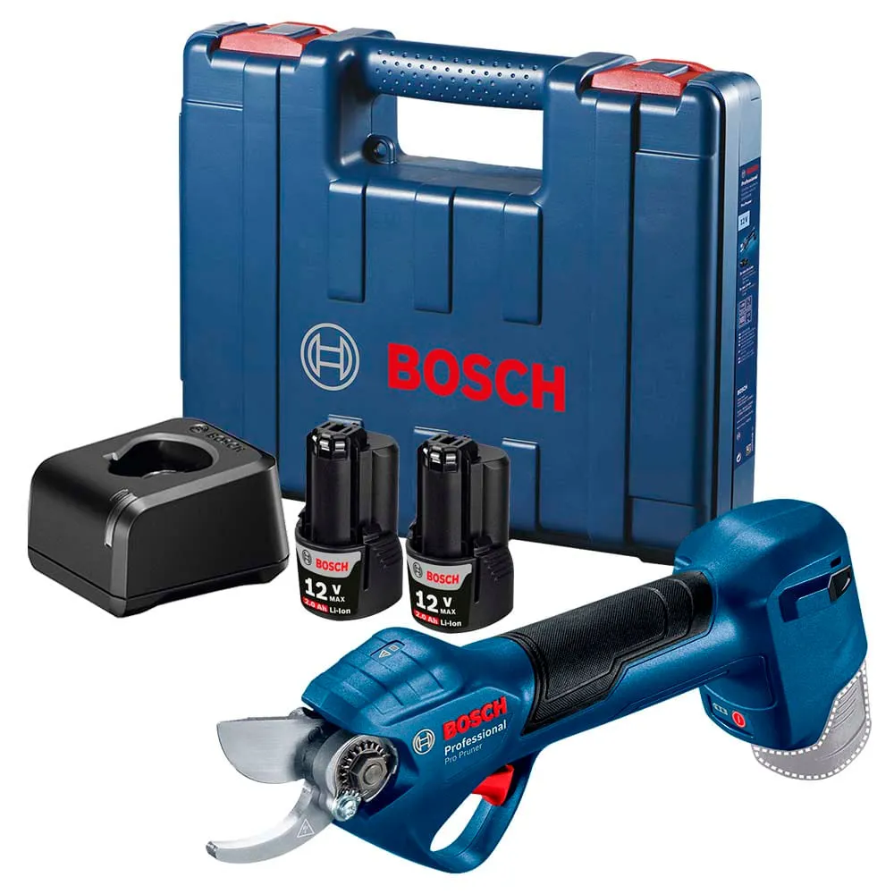 Tesoura de Poda Bosch Pro Pruner Brushless 12V 2 bat e maleta