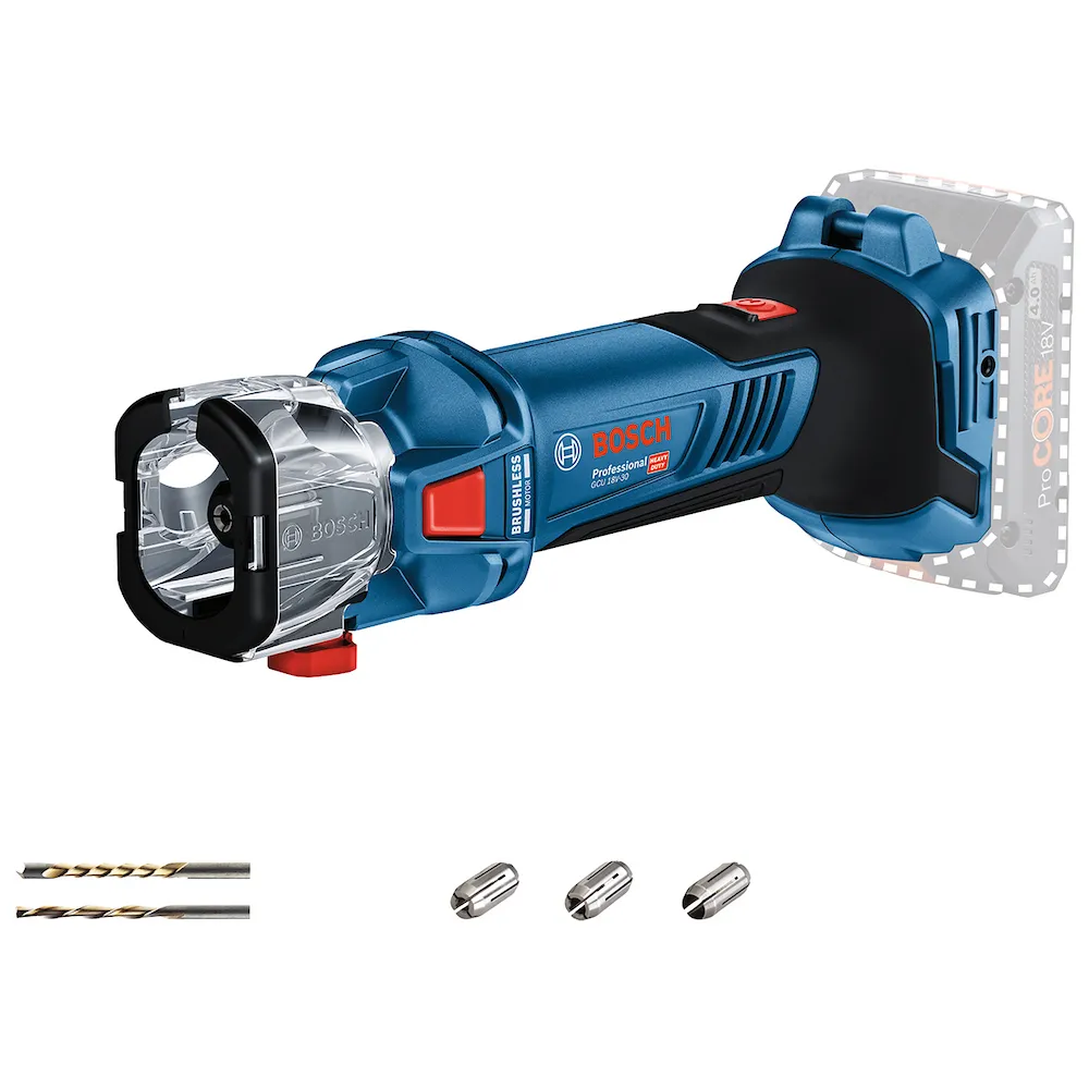 Tupia à bateria Bosch GCU 18V-30 sem bateria